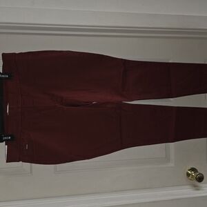 Burgundy Slim Fit Pants